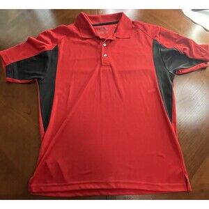 PGA Tour Men’s Golf shirt Red/Black Size Large Short Sleeve Polo NICE!